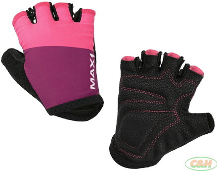 dětské krátkoprsté rukavice MAX1 5-6 let fialovo/růžové