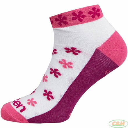 ponožky ELEVEN Luca FLOVER PINK vel. 36-38 (S) růžové/bílé/fialové